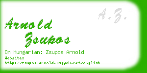 arnold zsupos business card